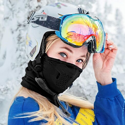 Naroo Z5H - Premium Anti-Fog 3D Chamber Breathable Half Balaclava Mask Neck Gaiter for Winter Skiing Snowboarding Biking in Saudi Arabia