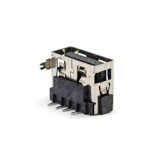 fengpeng 20/50pcs Female Warp Edge Type AF USB 2.0 DIP 4Pin Socket Jack Connector Plug with Cover Welding Wire Adapeter 90(Style 1,10 Piece) in Saudi Arabia