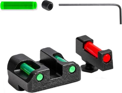 منظار TAC Gun متوافق مع Glock 9MM/.40 S&W | مشاهد المسدس الأمامية والخلفية التكتيكية المطلية بالنيتريد الفولاذية المتينة باستخدام الحاسب الآلي مع سهولة التخصيص والدقة المحسنة | هجين (TSH) in Kuwait