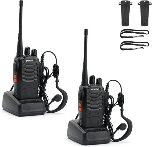 BAOFENG 888S Walkie Talkies Long Range for Adults with Earpieces,16 Channel Walkie Talky Rechargeable Handheld Radio for Cruise Hunting Skiing Two Way Radios (3Pack) in Saudi Arabia
