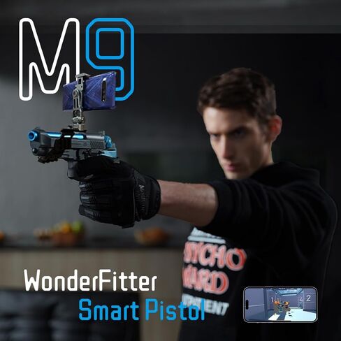 وحدة تحكم المسدس المحمول WonderFitter M9 لـ Meta Quest 2/3/3S SteamVR HTC Vive PICO محاكي إطلاق نار واقعي مع زناد الارتداد سحب ملحق بندقية FPS قابل للفصل لـ Pavlov Onward Half-Life in Kuwait