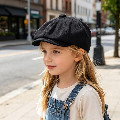 قبعات فتيات فتيات موزع الصحف قبعة بيريه كابي كلاسيكية قبعة Pageboy لعمر 4 إلى 8 سنوات in Kuwait