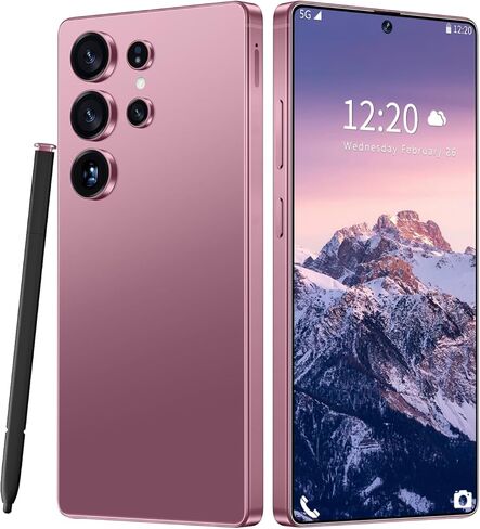 هاتف Huness I25 Ultra غير مقفل، قلم مدمج، هاتف غير مقفل 16+1 تيرابايت، بطارية Android 14 7000 مللي أمبير في الساعة 6.99 بوصة هاتف ذكي عالي الدقة، 5G/معرف الوجه/قفل بصمة الإصبع/شريحتي اتصال/نظام تحديد المواقع (أرجواني غامق، 16+1 تيرابايت) in Kuwait