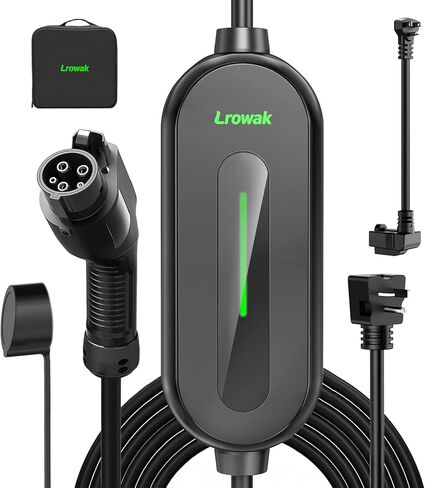 Level 1&2 EV Charger, 110V-240V, 12-16Amp Portable 21Ft Electric Vehicle Chargers, NEMA 5-15 & 6-20 Plug, Plug-in Home EV Charging Station for SAE J1772 Evs in Saudi Arabia