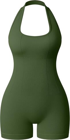 OQQ Rompers for Women Summer Casual Halterneck Sleeveless Shorts Jumpsuit 2026 Casual Clothes in Kuwait