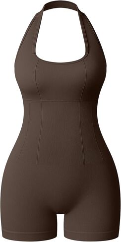 OQQ Rompers for Women Summer Casual Halterneck Sleeveless Shorts Jumpsuit 2026 Casual Clothes in Kuwait