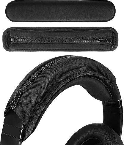 Geekria Medium Cooling-Gel Hook and Loop Headband Cover + Headband Pad Set Protector No Tool Needed Compatible with Razer, JBL, Plantronics, Sennheiser, Logitech, Hyperx, Corsair Headphones in Saudi Arabia