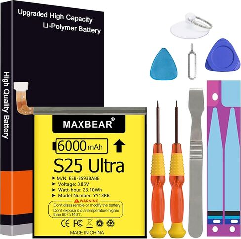 Galaxy S25 Battery, Upgraded 5500mAh 3.85V Li-Polymer Replacement Battery EB-BS931ABY Compatible with Galaxy S25 5G SM-S931B/U/U1/W/E with Repair Tool Kit in Saudi Arabia