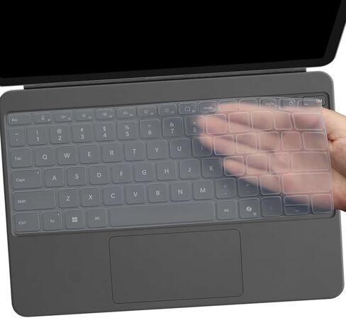 غطاء لوحة المفاتيح لجهاز Microsoft Surface Laptop 2025 Copilot+ PC 13 بوصة Snapdragon X Plus، Surface Pro 2 في 1 2025 12 بوصة لوحة مفاتيح واقية باللون الأسود in Kuwait