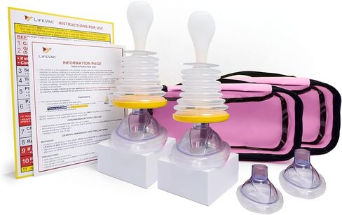 LifeVac Yellow Travel Kit - Portable Suction Rescue Device, First Aid Kit for Kids and Adults, Portable Airway Suction Device for Children and Adults in Saudi Arabia
