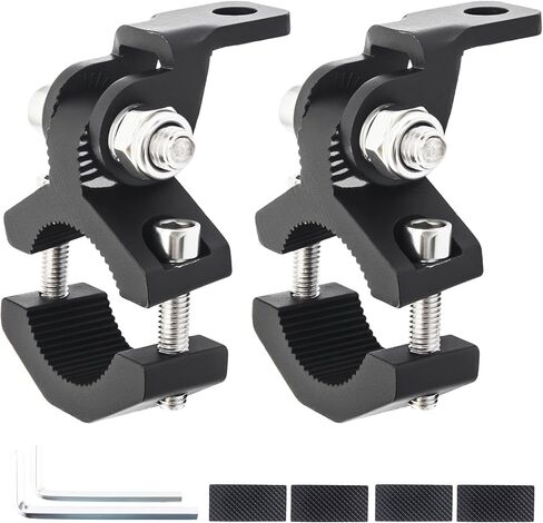 Windance 2pcs Light Bar Mount Bracket Front Fork Fog Light Spotlight Auxiliary Lights Adjustable for 1.26"-1.88" Tube Clamp Roll Bar Clamps for Motorcycle UTV ATV (M) in Saudi Arabia