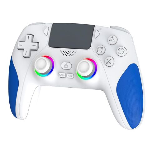 GMVOX Wireless Controller for PS-5/PC, Hall Effect Joysticks & Triggers Gaming Controller with Programmable/Remap/Turbo/LED Light Functions, 3.5MM Headphone Jack, Dual Vibration(White) in Saudi Arabia