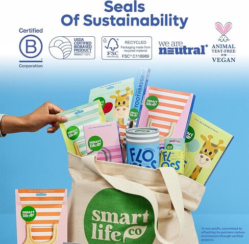 SmartLifeco Bamboo Interdental Brushes (10 Count) - Eco-Friendly Reusable Dental Picks, Flexible Soft Bristles, Superior Gum & Teeth Cleaning, Toothpicks for Braces, PikStik - Regular in Saudi Arabia