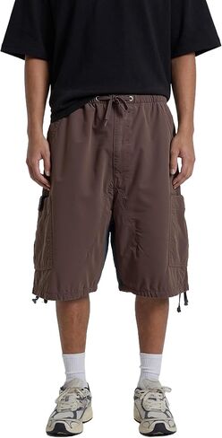 CUTEGAL Unisex Y2k Cargo Shorts Baggy Parachute Pants Vintage Drawstring Side Pocket Jorts Straight Leg Loose Streetwear in Saudi Arabia
