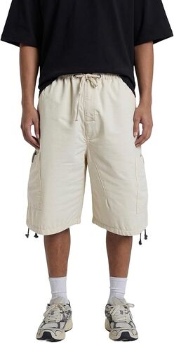 CUTEGAL Unisex Y2k Cargo Shorts Baggy Parachute Pants Vintage Drawstring Side Pocket Jorts Straight Leg Loose Streetwear in Saudi Arabia