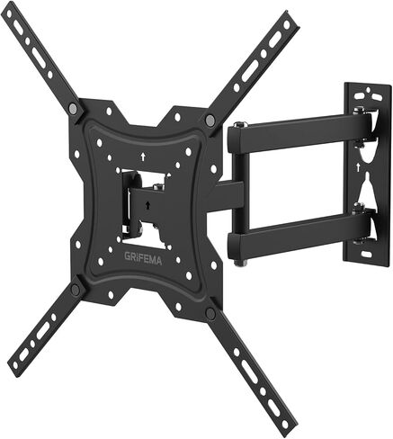 GRIFEMA GB1004 TV Wall Bracket for Most 26 to 55 Inches Flat & Curved TV Screens, Swivels Tilts Extends TV Wall Mount with VESA 75x75MM to 400X400MM Weight Capatity 30KG in Saudi Arabia