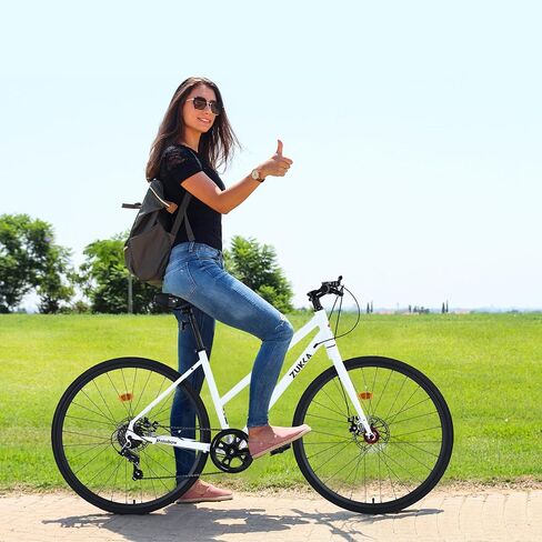 ZUKKA 700C Road Bike for Adult Shimano 7 Speed Road Bike Hybrid Road Bicycle Carbon Steel Frame/Dual-Disc Brakes/Multiple Colors in Saudi Arabia