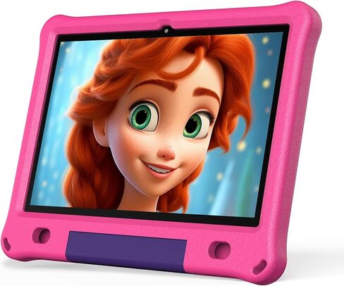 تابلت PRITOM Android 15، جهاز لوحي جديد تمامًا مقاس 10 بوصات للأطفال، مراقبة أبوية، أقراص قابلة للتوسيع بسعة 64 جيجابايت + 1 تيرابايت للأطفال، الأطفال، WiFi6، تعليمي، ألعاب، برامج للأطفال مثبتة مسبقًا، مع حافظة EVA (وردي) in Saudi Arabia