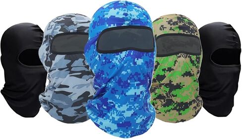 5 Pack Balaclava Face Mask Bandana Hood Headwear Unisex Tactical Training Cycling Ski Hunting in Saudi Arabia