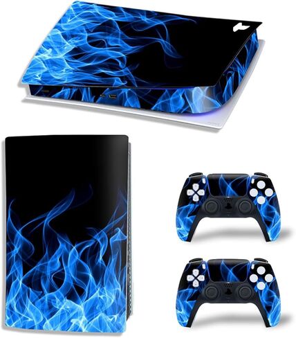 ملصق جلدي لوحدة التحكم PS5 ووحدة التحكم اللاسلكية، مجموعة كاملة من غطاء واقٍ من الفينيل للإصدار الرقمي (وردي) in Kuwait