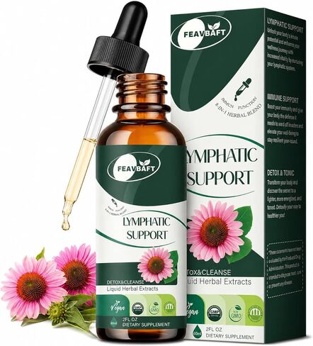 Liposomal Lymphatic Drainage Drops - Lymph Detox Cleanse & Immune Support with-Echinacea, Dandelion, Burdock-Supports Lymphatic Health 2 FL.OZ in Saudi Arabia