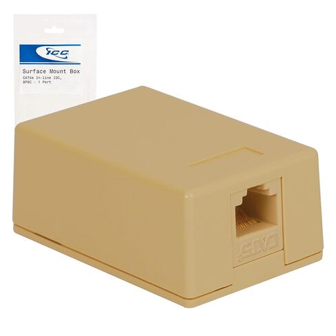 ICC Surface Mount Box Keystone Jack with 2 CAT5e in 8P8C for EZ® in Kuwait