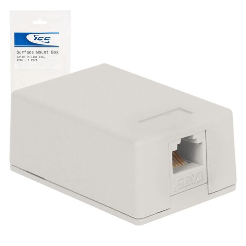 ICC Surface Mount Box Keystone Jack with 2 CAT5e in 8P8C for EZ® in Kuwait