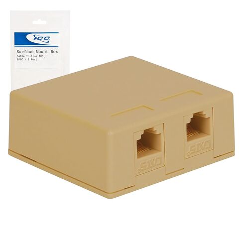ICC Surface Mount Box Keystone Jack with 2 CAT5e in 8P8C for EZ® in Kuwait