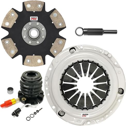 مجموعة القابض ClutchMaxPRO Performance Stage 4 مع أسطوانة تابعة متوافقة مع 1995-2011 Ford Ranger 1995-2010 Mazda B2300 1998-2001 B2500 11/1994-2008 B3000 2.3L 2.5L 3.0L (CP07141HDDWS-ST4) in Kuwait