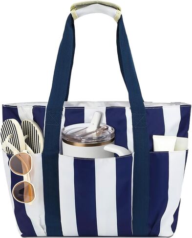 Waterproof Beach Bag for Women with Wet Pocket, Beach Tote Compatible with Stanley Cup for Pool Travel Cruise in Saudi Arabia