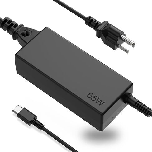 65W 45W USB C Charger for HP Laptop Fast Power Adapter with Nylon Braided Cord for travel, Replacement for HP Chromebook, EliteBook, Spectre, Envy, ProBook and All USB-C Laptop, Table, Phone, and More in Kuwait