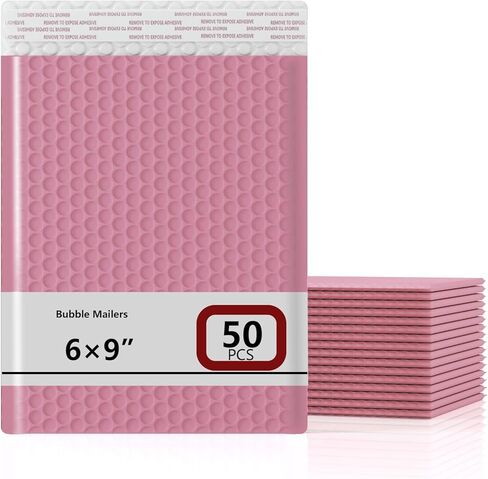 40 حزمة من فقاعات البريد مقاس 8.5 × 11 بوصة، مغلفات مبطنة مقاومة للماء مع لاصق قوي ذاتي الغلق، حقائب شحن مبطنة بألوان زاهية للأعمال الصغيرة - وردي in Kuwait