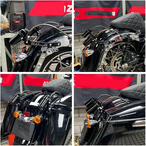 نظام تعليق خلفي للخزان عن بعد قابل للتعديل للصدمات لدراجة Harley Touring Road King Electra Street Road Glide 2014+ (ذهبي) in Kuwait