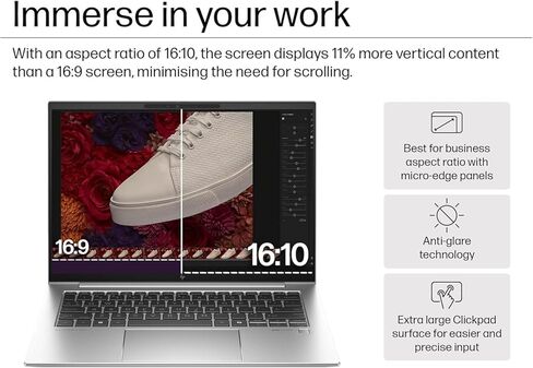 HP EliteBook 840 G11 Business Laptop 14.0" Touchscreen IPS WUXGA (Intel Core Ultra 7 155U, 32GB DDR5, 1TB PCIe SSD, Intel Graphics, Backlit KYB, Fingerprint, 2 Thunderbolt 4, Win 11 Pro) in Saudi Arabia