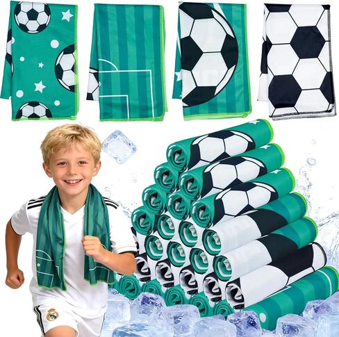 MENOLY 32 Packs Baseball Cooling Towels Bulk 40 x 12 Inch Sport Cooling Towels for Neck and Face Microfiber Sweat Breathable Cooling Neck Rags Baseball Team Gifts for Athletes Yoga Gym Sports Camping in Kuwait