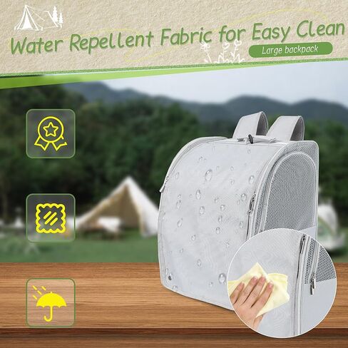 Sanmoncare Bird Backpack Carrier, Water Repellent Fabric Cockatiel Travel Cage with Stand, Lightweight and Portable Bag for Parrot, Bird Travel Carrier in Saudi Arabia