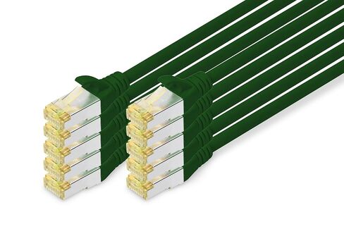 كابل Digitus LAN Cat 6-0.5m - 10 قطع - كابل شبكة RJ45 - UTP غير محمي - متوافق مع Cat-6A وCat-5e - رمادي in Kuwait