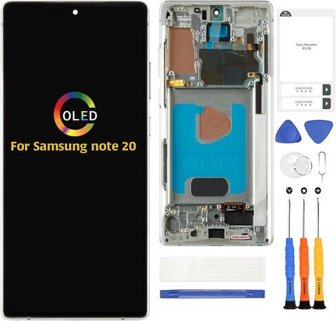 OLED Galaxy Note 20 N980 N981 6.7"+Mystic Bronze Frame LCD Screen Replacement for Samsung Galaxy Note 20 4G/5G Display Touch Digitizer Assembly(Fingerprint Support) in Kuwait