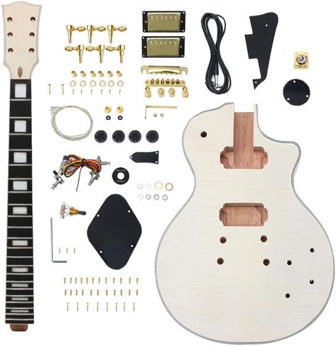 Electric Guitar Kit Basswood guitar body 24 fret 25.5 inch Mahogany Neck Rosewood Fretboard Bolt on heel Build your own guitar kit in Saudi Arabia