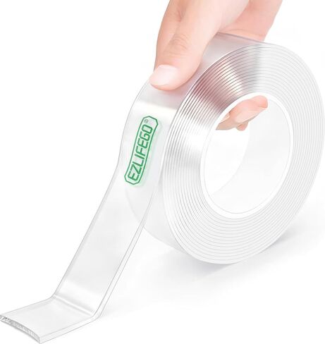 Double Sided Tape Heavy Duty, Nano Double Sided Adhesive Tape, Clear Mounting Tape Picture Hanging Adhesive Strips (9.85FT) in Saudi Arabia