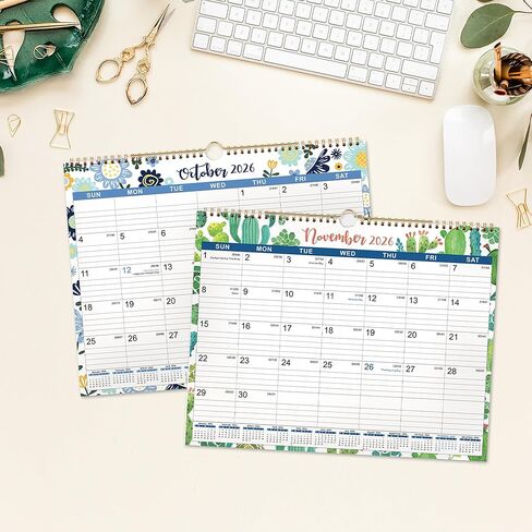 2025-2026 Calendar - July 2025-December 2026 Wall Calendar, 18 Monthly Calendar 2025-2026, Perfect for School, Office & Home Planning, 14.75" x 11.5" in Saudi Arabia