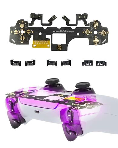 KD.FLY 4 أزرار Clicky Kit مع مفتاح Omron Micro Switch لوحدة تحكم PS5 BDM-030/040/050 - مشغلات النقر بالماوس، استجابة سريعة للعب المحسن in Kuwait