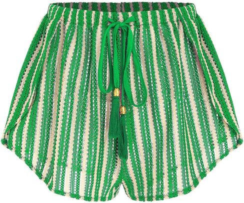 ZAFUL Crochet Cover Up Shorts for Women Beach Swimwear 2026 Boho High Waisted Drawstring Flowy Swim Bottom in Kuwait