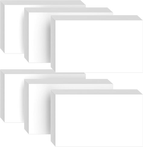 300 Count Index Cards with Ring, 3x5 Inch, 6-Pack of White Ruled Pads, 50 Sheets per Pad, Study & Flash Card School Supplies for Students & Professionals in Saudi Arabia