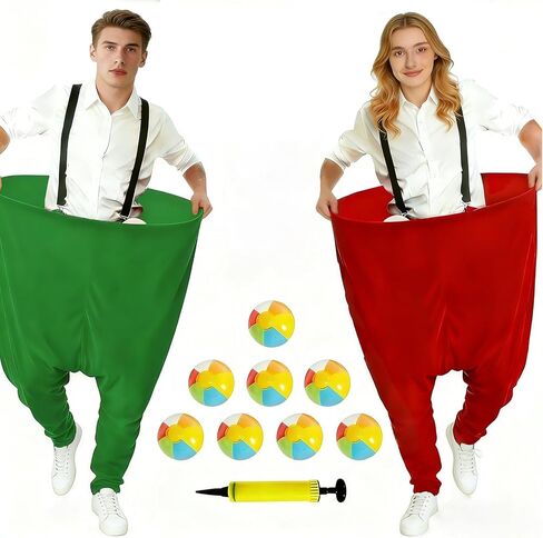 لعبة Granny Pants Yard، لعبة Granny Pants للحفلات الخارجية، لعبة Granny Pants في الهواء الطلق مع كرات نطاطة ومضخة ممتعة لم شمل العائلة وألعاب ساحة الكبار للمجموعات in Kuwait