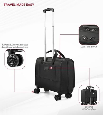 star cloud Rigid Frame Roling Laptop Bag on Wheels, Rolling Briefcase with USB & Type-C Charging Port,Water Resistant Rolling Computer Bag for 17.3 Inch Laptop, Work Travel and Business in Saudi Arabia
