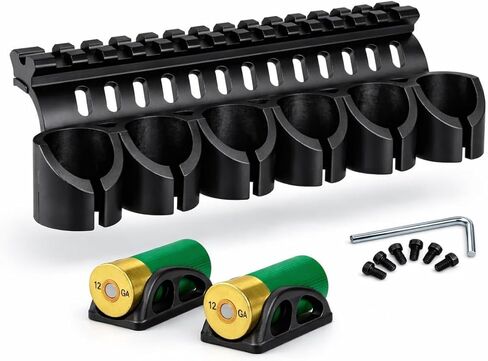 حامل صدفة سرج جانبي من GOTICAL لبنادق سلسلة Mossberg 500/590/Shockwave، حامل 6 قذائف، 13 فتحة تثبيت in Kuwait