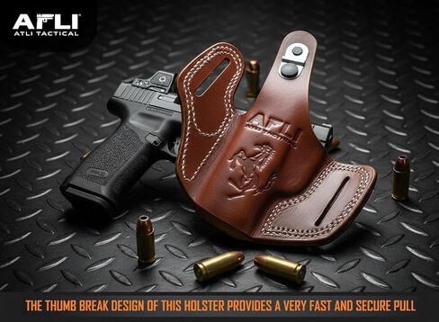 حافظة جلدية Sig P365 OWB مع نقطة حمراء - P365 حافظة نقطة حمراء - P365 حافظات جلدية قطع بصرية - لـ Sig P365X XL SAS Macro، S&W CSX، Rgr LCP LC9s EC9s، Kahr CW9 مسدسات - Optic SigP365 in Kuwait