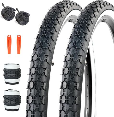 ZUKKA 24x2.125 Bike Tire Cruiser Bike Tire and Tube Classical Tread Folding Bicycle Tires for Beach Cruiser Bike Commuter Bike in Saudi Arabia