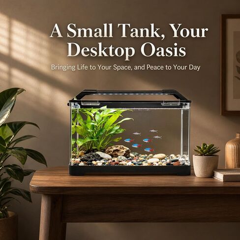 eWonLife 1.5 Gallon Square Fish Tank Bowl, Clear Small Plastic Tank Aquariums for Betta, Snails, Shrimp, Turtles and Aquatic Planting in Saudi Arabia